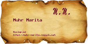 Muhr Marita névjegykártya
